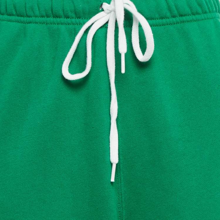Pre Owned Polo Ralph Lauren Green Cotton Knit Sweatpants M
