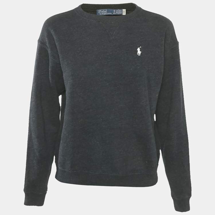 Pre Owned Polo Ralph Lauren Black Cotton Sweatshirt XS