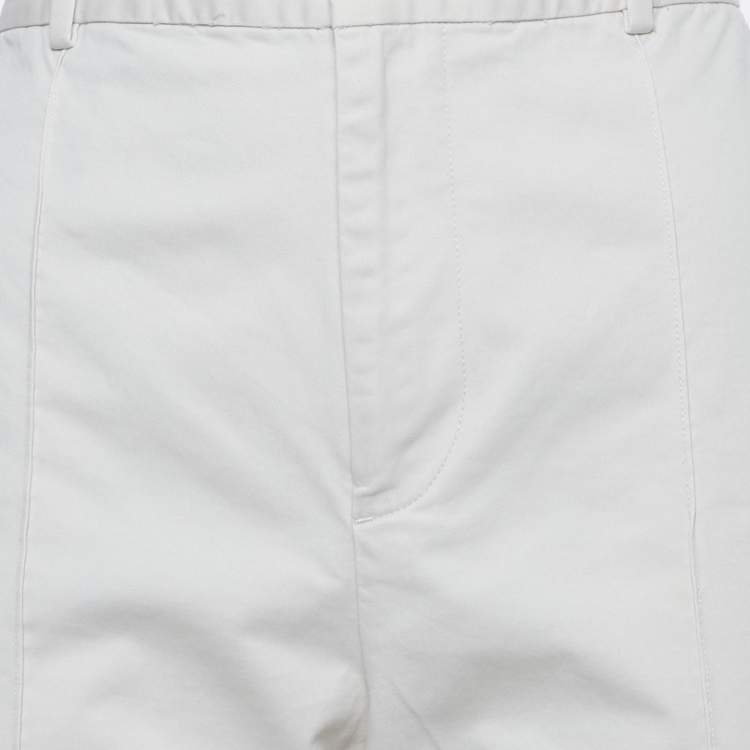 Pre Owned Polo Ralph Lauren Cream Cotton Wide Leg Trousers L