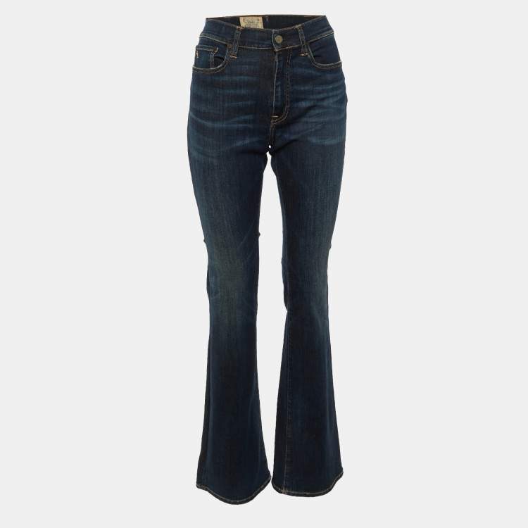 Pre Owned Polo Ralph Lauren Blue Denim Bootcut Jeans M/Waist 30"