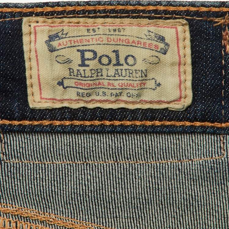 Pre Owned Polo Ralph Lauren Blue Denim Bootcut Jeans M/Waist 30"