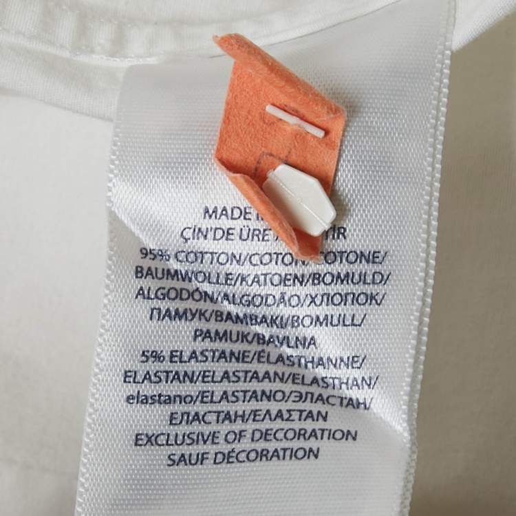 Pre Owned Polo Ralph Lauren White Cotton Button Front Slim Fit Shirt S