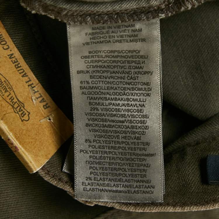 Pre Owned Polo Ralph Lauren Green Denim Whitlyn Jod Jeans S/Waist 25"