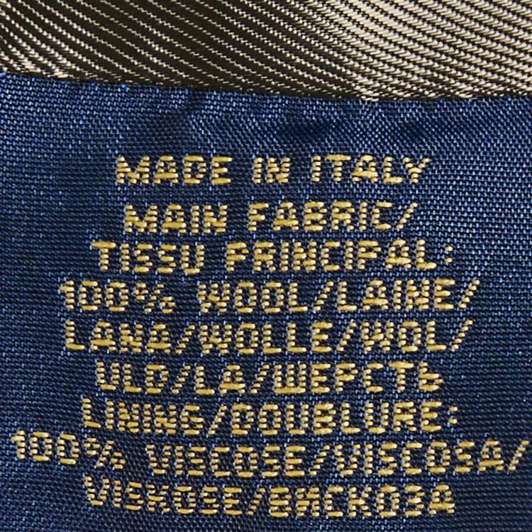 Pre Owned Polo Ralph Lauren Green Patterned Wool Single Breasted Blazer M