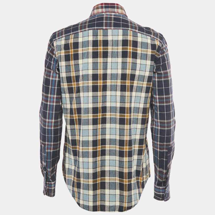 Pre Owned Polo Ralph Lauren Blue Checks Cotton Long Sleeve Shirt XS