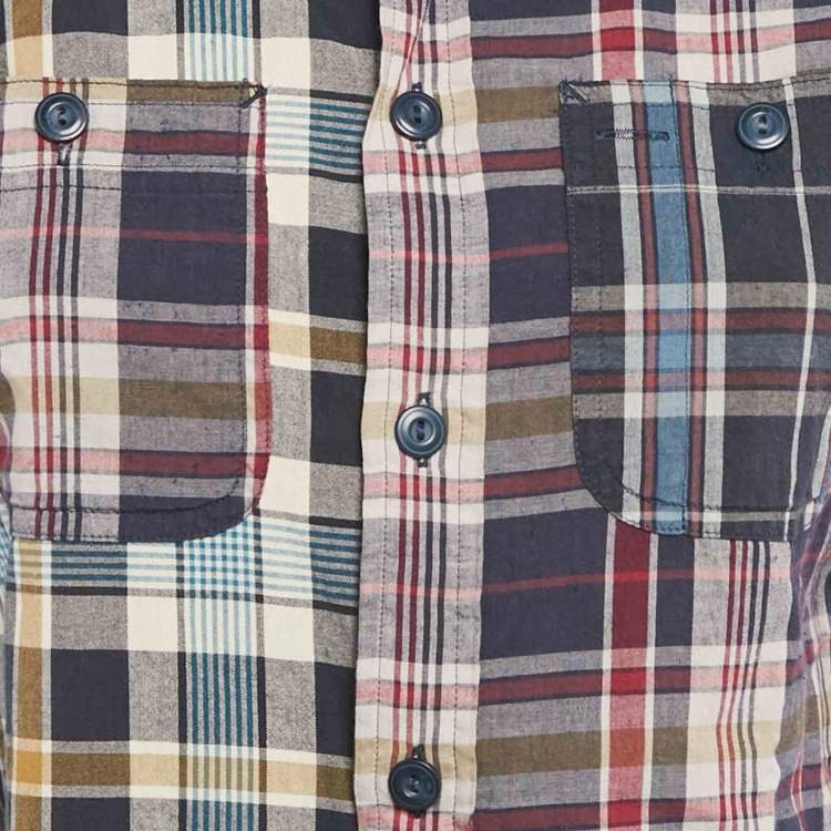 Pre Owned Polo Ralph Lauren Blue Checks Cotton Long Sleeve Shirt XS