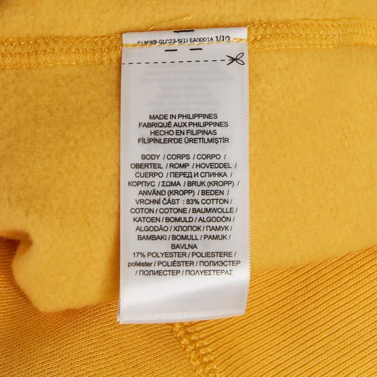 مملوكة مسبقًا Polo Ralph Lauren Yellow Cotton Zip-Up Sweatshirt S