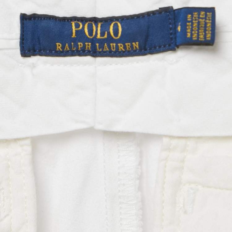 Pre Owned Polo Ralph Lauren White Denim Skinny Jeans S/Waist 29"