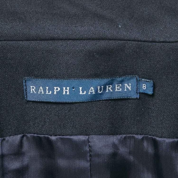 Pre Owned Ralph Lauren Navy Blue Wool Felt Rowing Club Blazer M