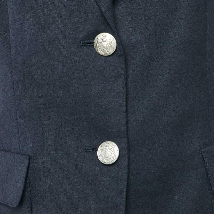 Pre Owned Ralph Lauren Navy Blue Wool Felt Rowing Club Blazer M
