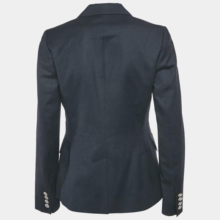 Pre Owned Ralph Lauren Navy Blue Wool Felt Rowing Club Blazer M