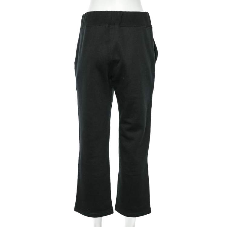 Pre Owned Polo Ralph Lauren Black Cotton Knit Track Pants S