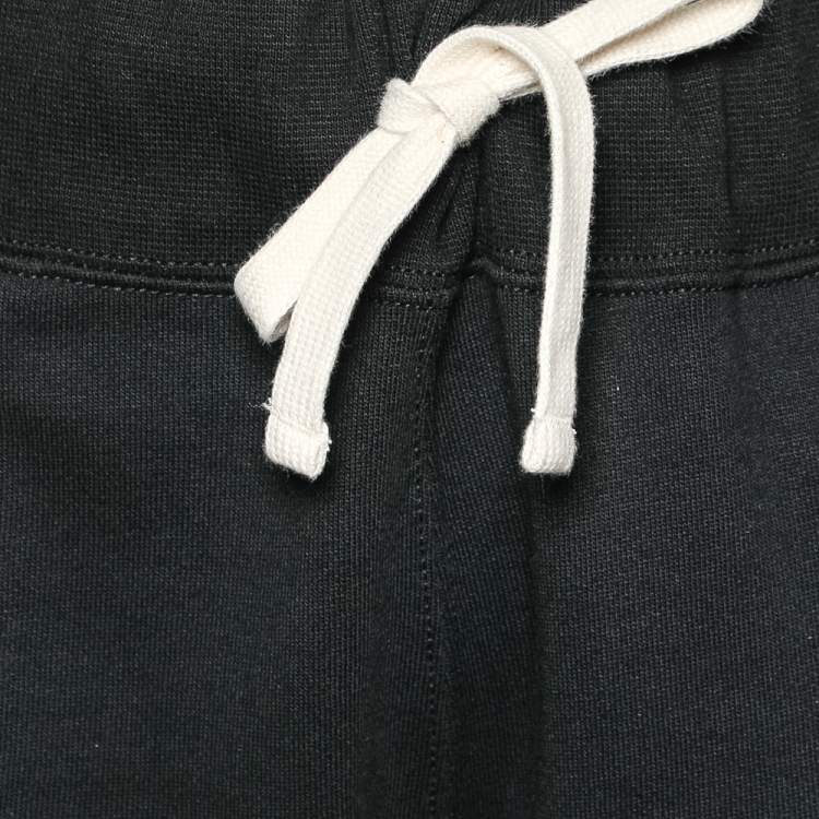Pre Owned Polo Ralph Lauren Black Cotton Knit Track Pants S