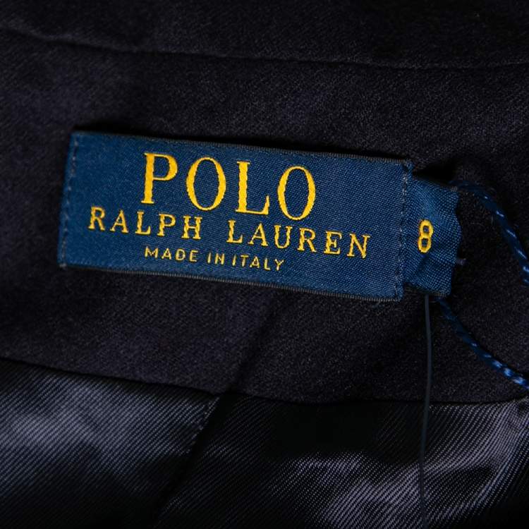 Pre Owned Polo Ralph Lauren Navy Blue Wool Greenwich Blazer M