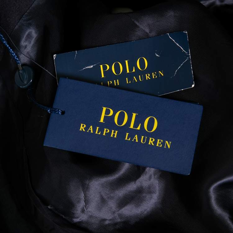 Pre Owned Polo Ralph Lauren Navy Blue Wool Greenwich Blazer M