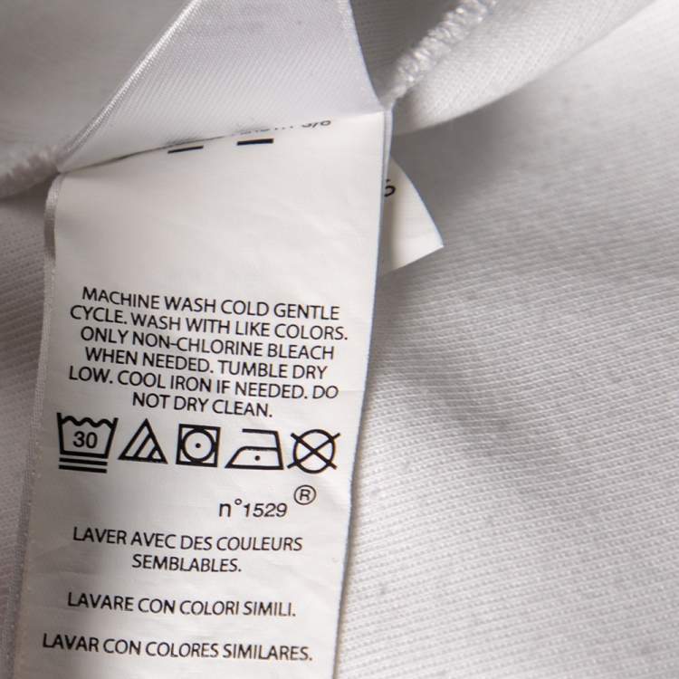 Pre Owned Polo Ralph Lauren White Knit Ski Bear Print Crewneck Sweatshirt S
