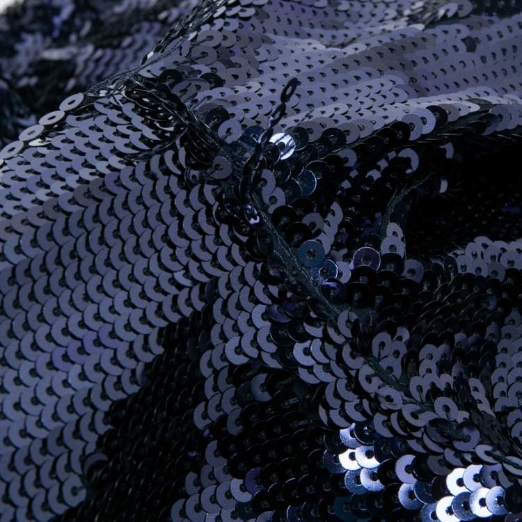 مملوكة مسبقًا Polo Ralph Lauren Navy Blue Sequin Embellished Wide Leg Pants L