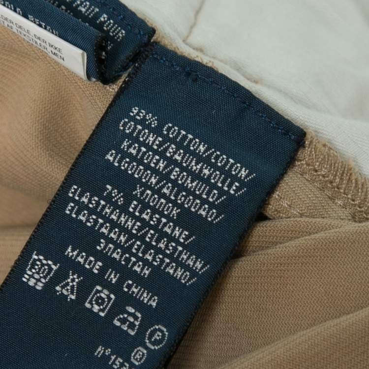 Pre Owned Polo Ralph Lauren Beige Cotton Trouser L