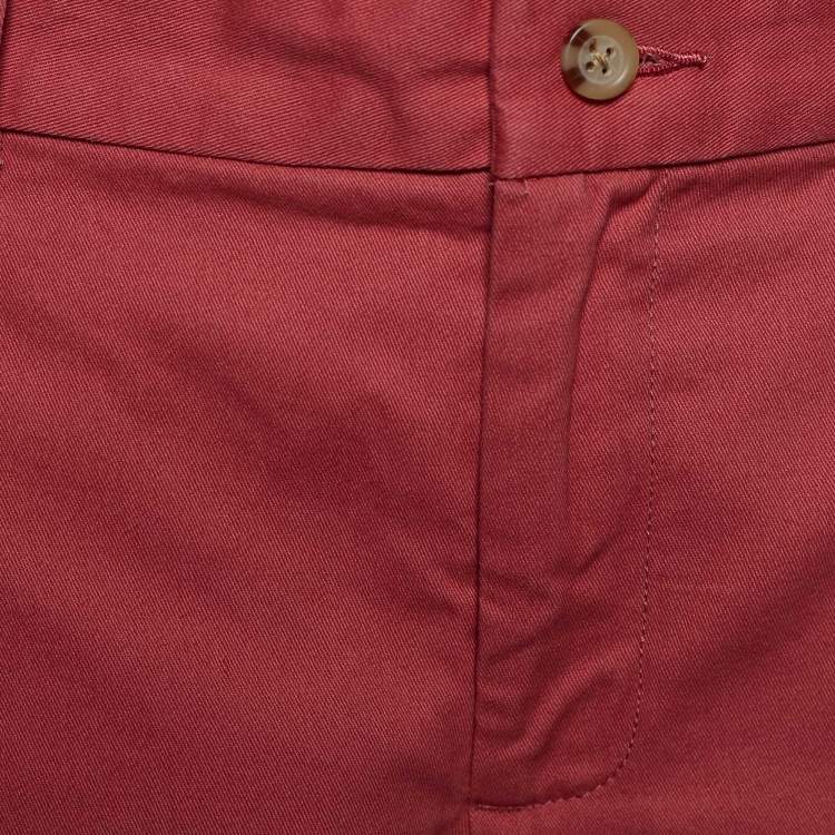 Pre Owned Polo Ralph Lauren Burnt Red Denim Shorts XL