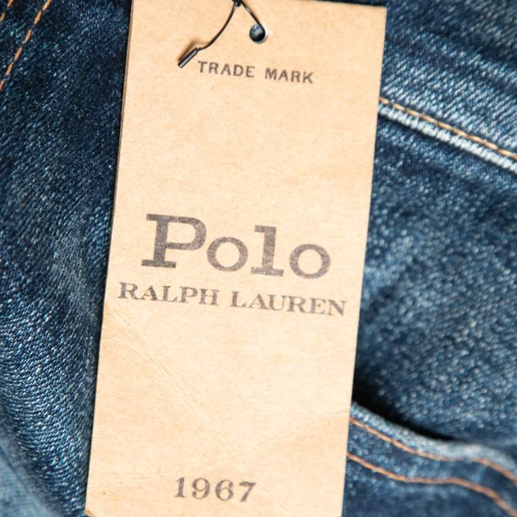Pre Owned Polo Ralph Lauren Navy Blue Denim Tompkins Skinny Crop Jeans S