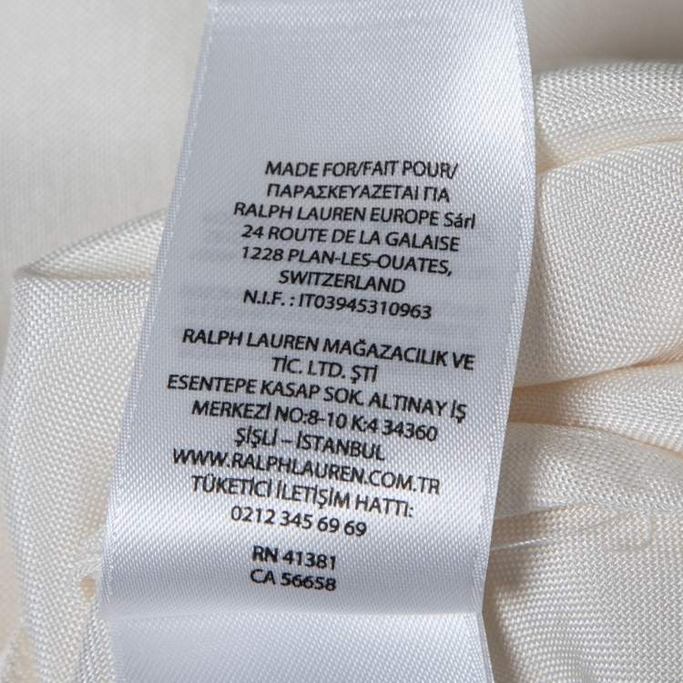 Pre Owned Polo Ralph Lauren White Satin Button Front Belted Maxi Dress S