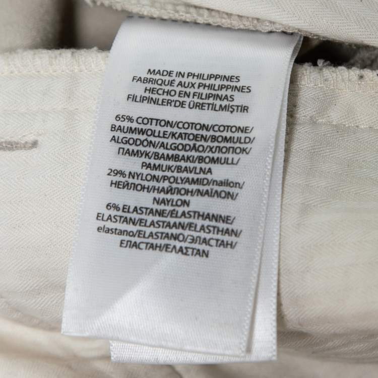 Pre Owned Polo Ralph Lauren Grey Cotton Tailored Trousers L 