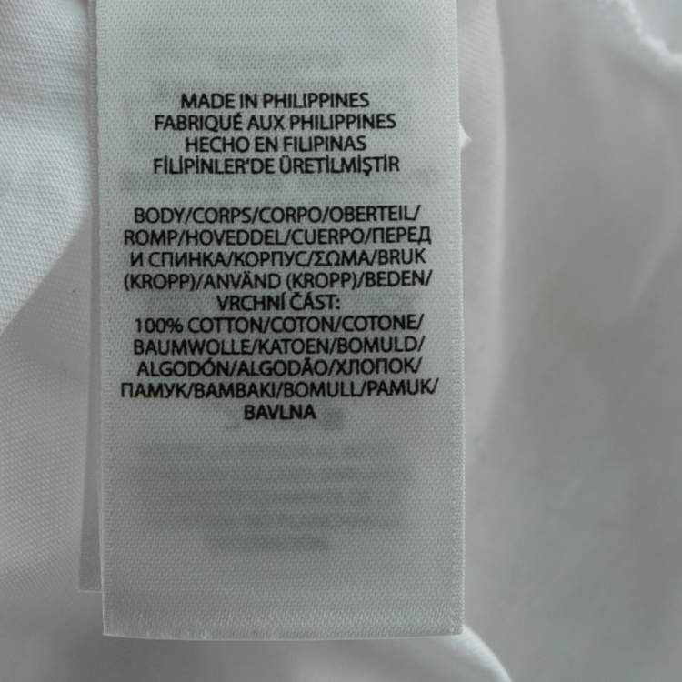 Pre Owned Polo Ralph Lauren White Teddy Bear Print Cotton Short Sleeve T-Shirt M