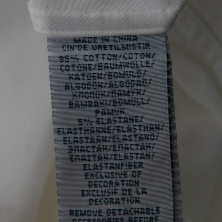 مملوكة مسبقًا Polo Ralph Lauren White Cotton Slim Fit Button Front Shirt S