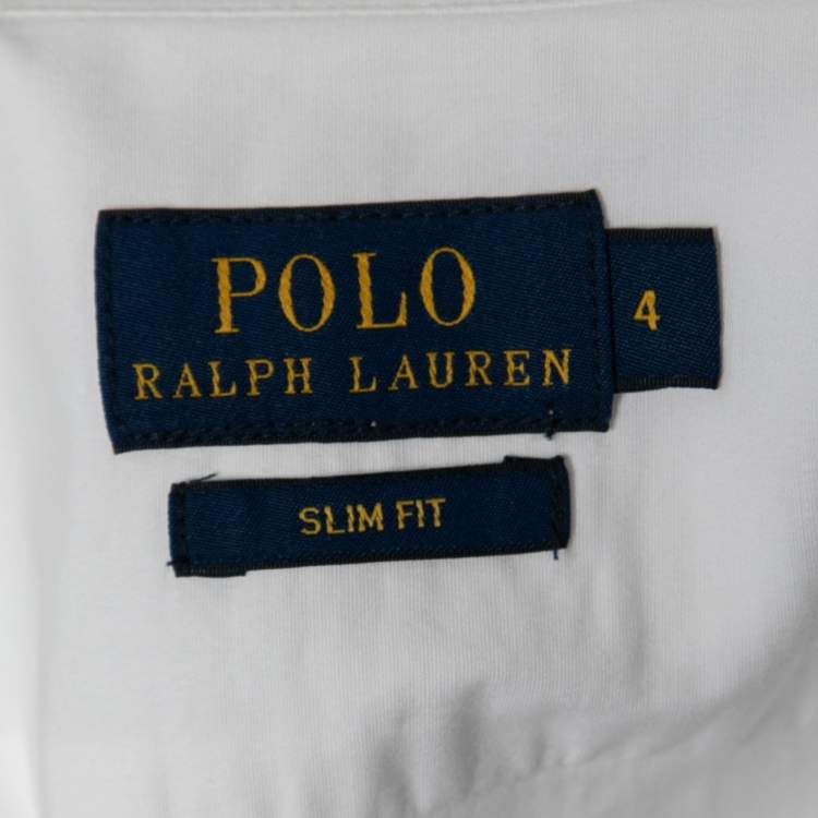 مملوكة مسبقًا Polo Ralph Lauren White Cotton Slim Fit Button Front Shirt S