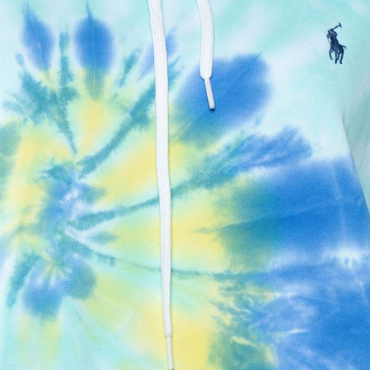 Pre Owned Polo Ralph Lauren Multicolor Tie-Dye Printed Cotton Hoodie S