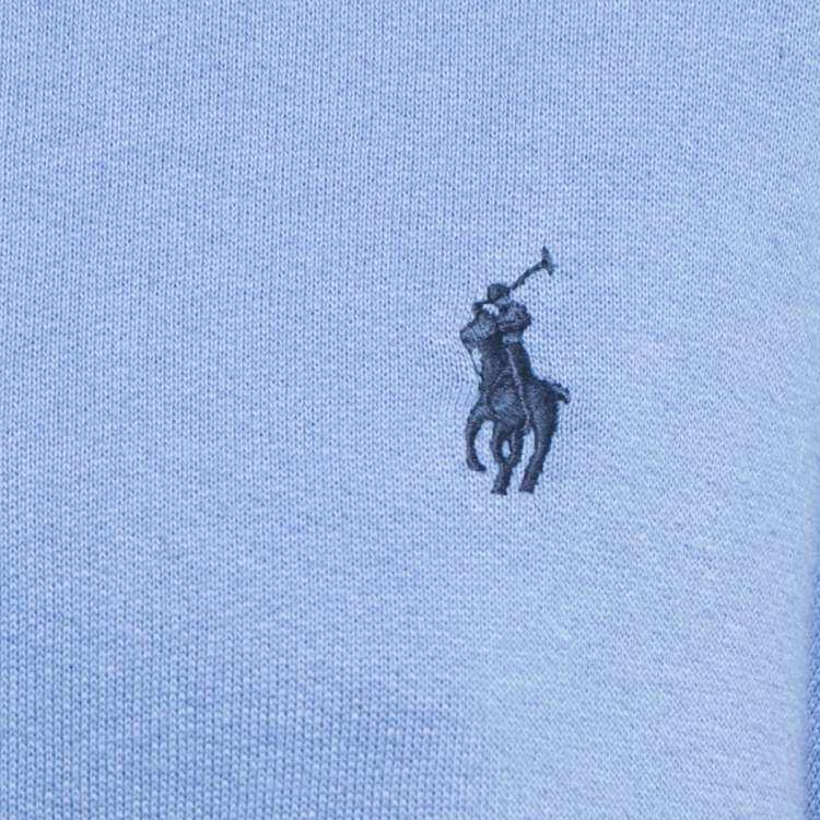 Pre Owned Polo Ralph Lauren Blue Cotton Good Vibes Embroidered Sweatshirt L