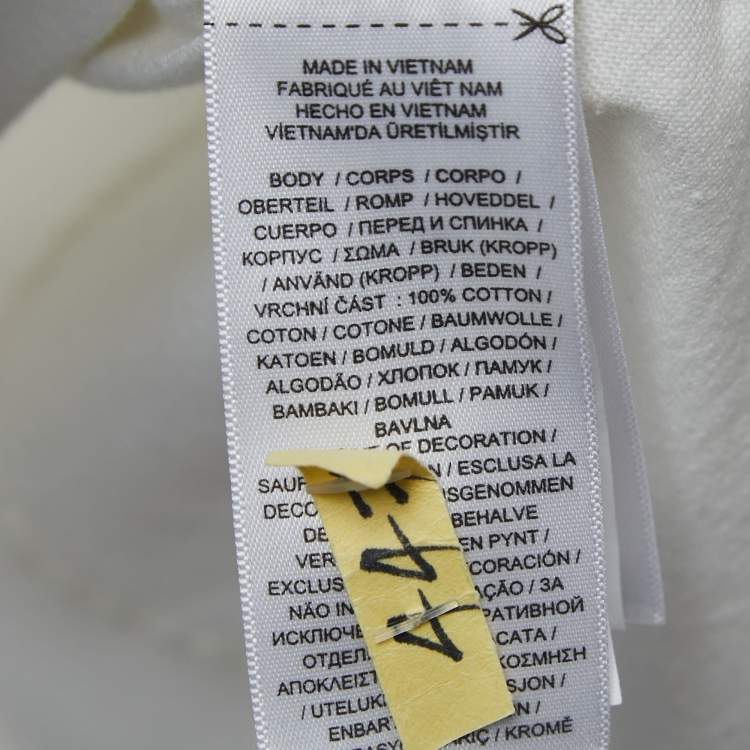 Pre Owned Polo Ralph Lauren White Denim Belted Shirt Dress XS