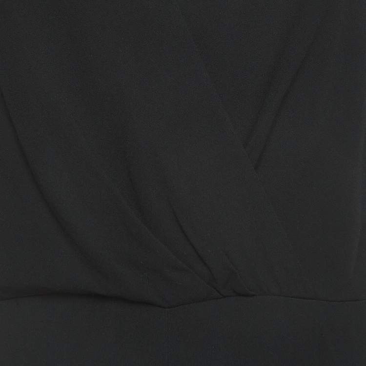 Pre Owned Polo Ralph Lauren Black Crepe Sleeveless Jumpsuit S