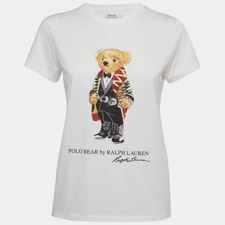 Ralph lauren teddy bear 2025 white shirt