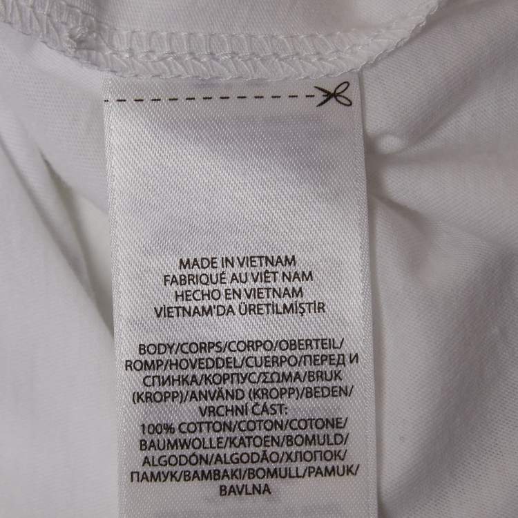 Pre Owned Polo Ralph Lauren White Teddy Print Cotton Half Sleeve T-Shirt S