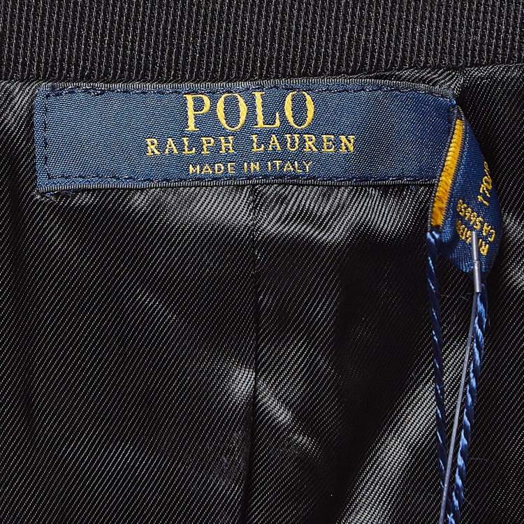 Pre Owned Polo Ralph Lauren Black Wool Fringe-Trim Blazer M
