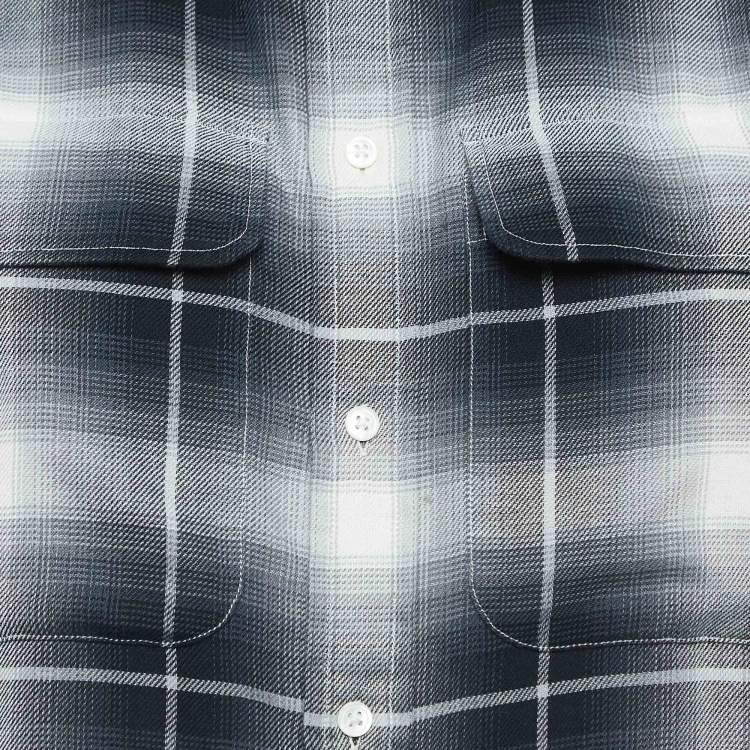 Pre Owned Polo Ralph Lauren Monochrome Tartan Cotton Shirt XS