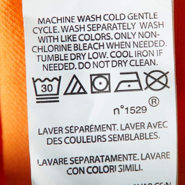 Pre Owned Polo Ralph Lauren Orange Stretch Cotton Slim Fit Polo T-Shirt M