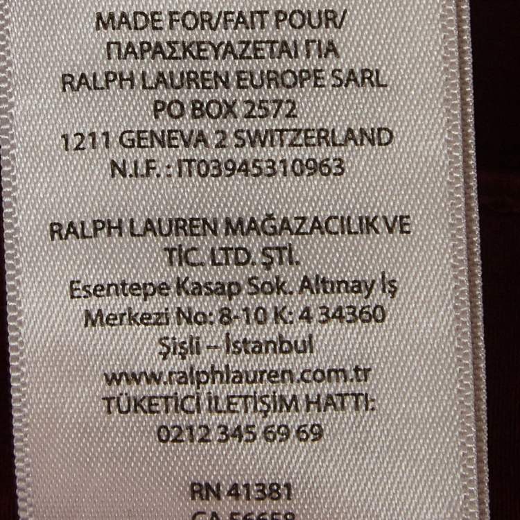 Pre Owned Polo Ralph Lauren Burgundy Cotton Skinny Pants L