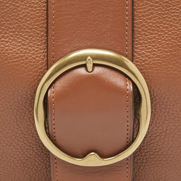 Pre Owned Polo Ralph Lauren Brown Leather Shoulder Bags