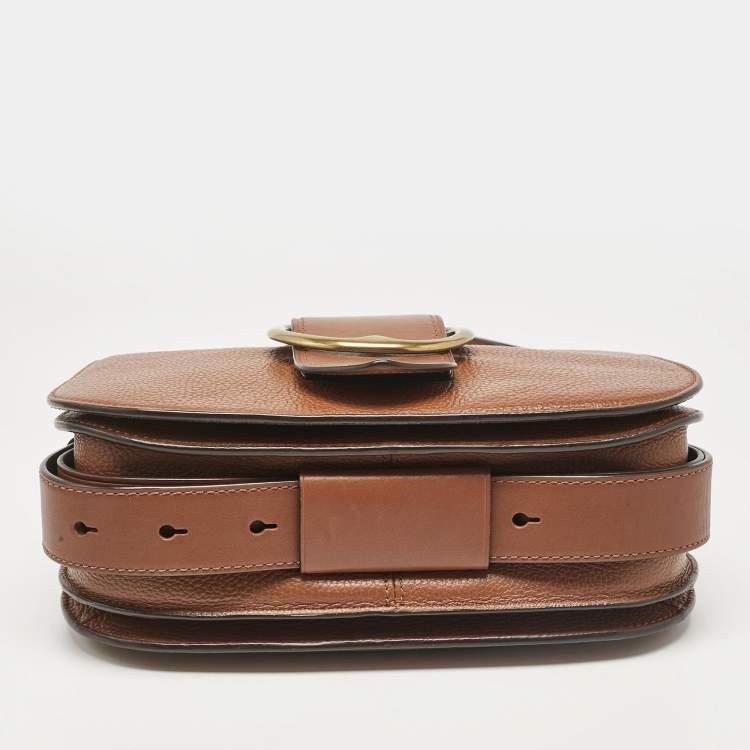 Pre Owned Polo Ralph Lauren Brown Leather Shoulder Bags