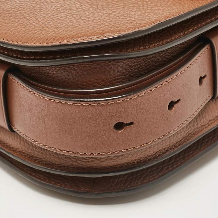 Pre Owned Polo Ralph Lauren Brown Leather Shoulder Bags