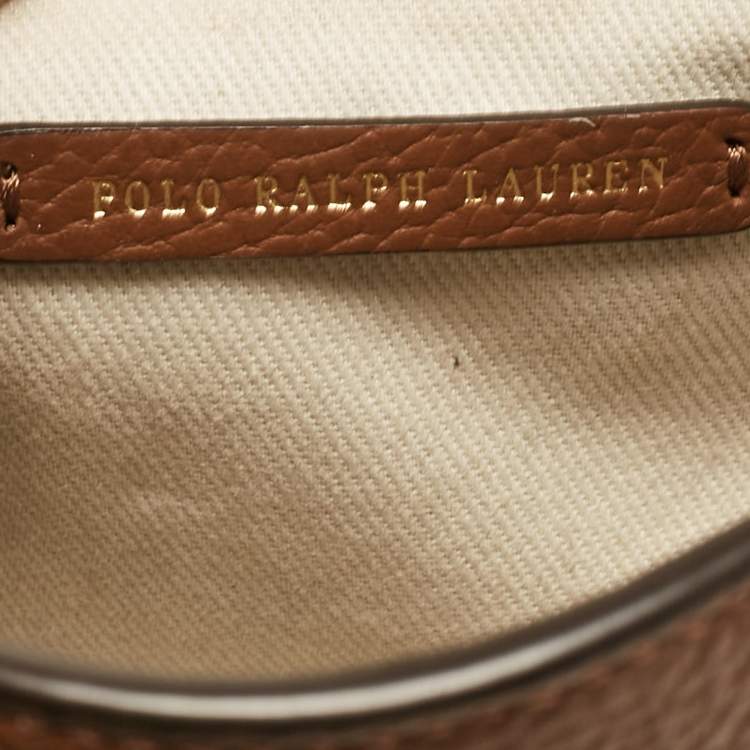 Pre Owned Polo Ralph Lauren Brown Leather Shoulder Bags