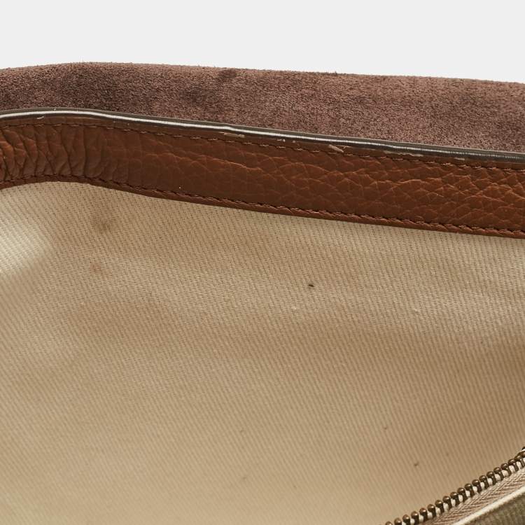 Pre Owned Polo Ralph Lauren Brown Leather Shoulder Bags