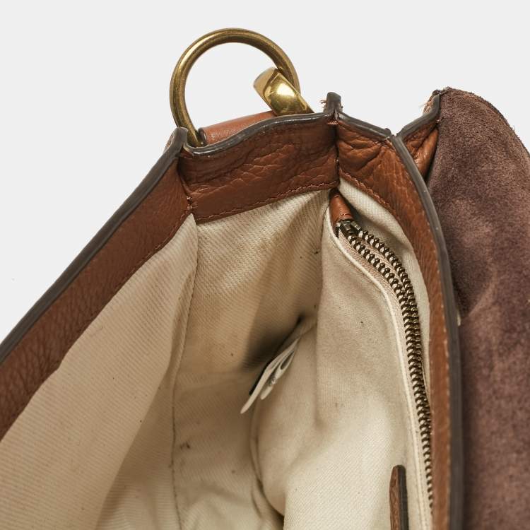 Pre Owned Polo Ralph Lauren Brown Leather Shoulder Bags