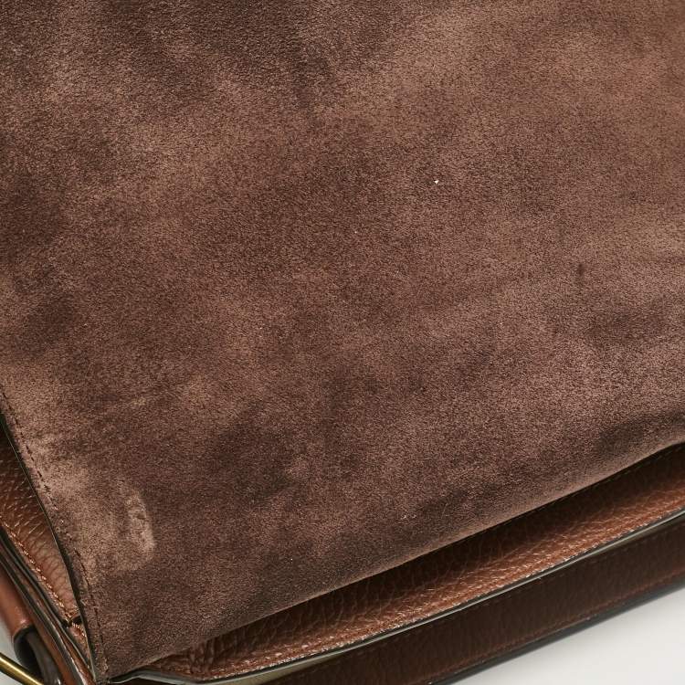 Pre Owned Polo Ralph Lauren Brown Leather Shoulder Bags