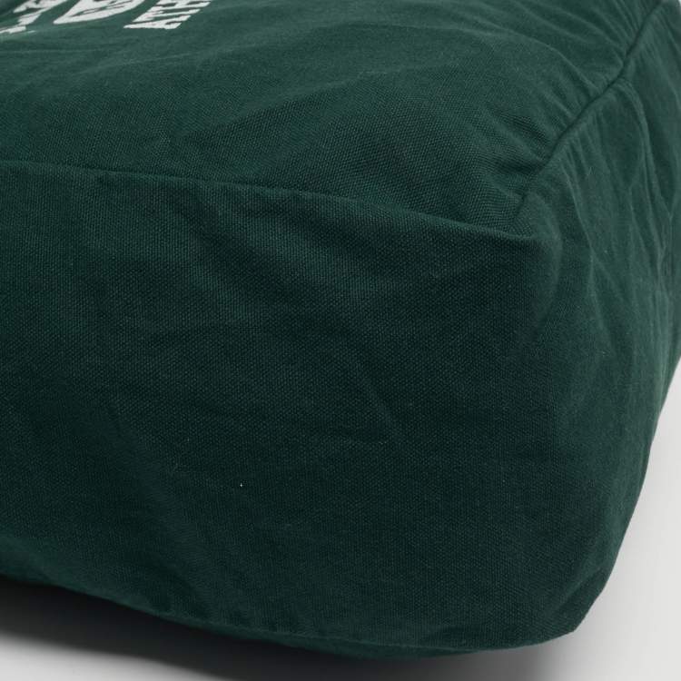 Pre Owned Polo Ralph Lauren Green Canvas Logo Print Tote