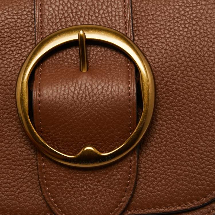 Pre Owned Polo Ralph Lauren Brown Leather Lennox Shoulder Bag