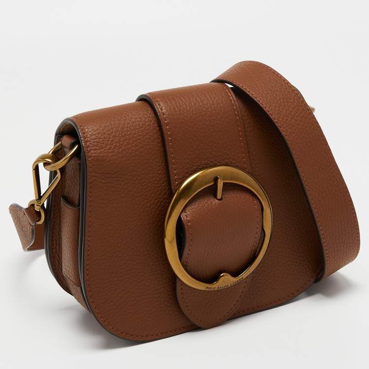 Pre Owned Polo Ralph Lauren Brown Leather Lennox Shoulder Bag