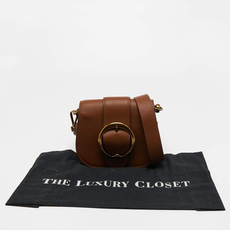 Pre Owned Polo Ralph Lauren Brown Leather Lennox Shoulder Bag